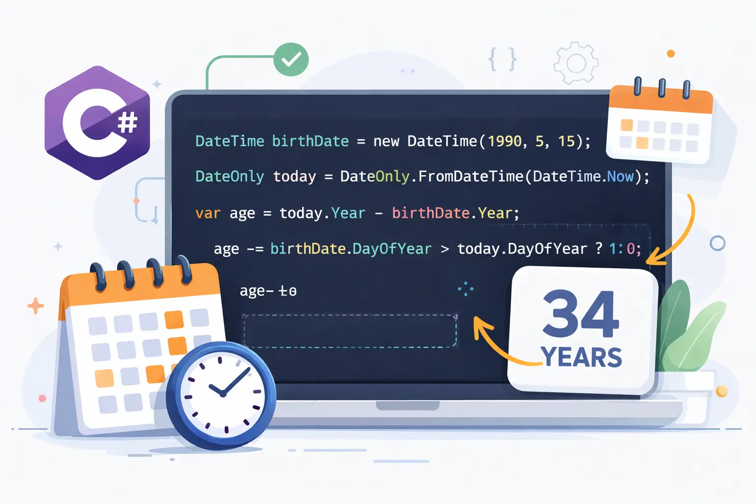 How to Calculate Age in C# (DateTime and DateOnly Examples)
